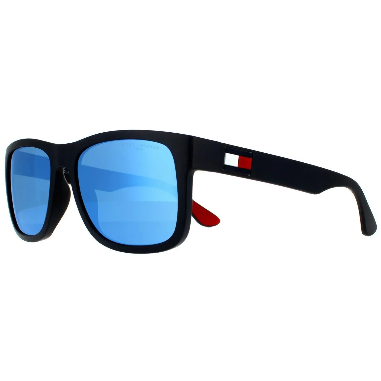 Tommy Hilfiger Rectangle^Sunglasses TH 1556/S FLL ZS Matte Blue Blue Mirror