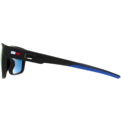Tommy Hilfiger Rectangle^Sunglasses TH 1952/S 0VK MI Matt Black Blue Orange Mirr