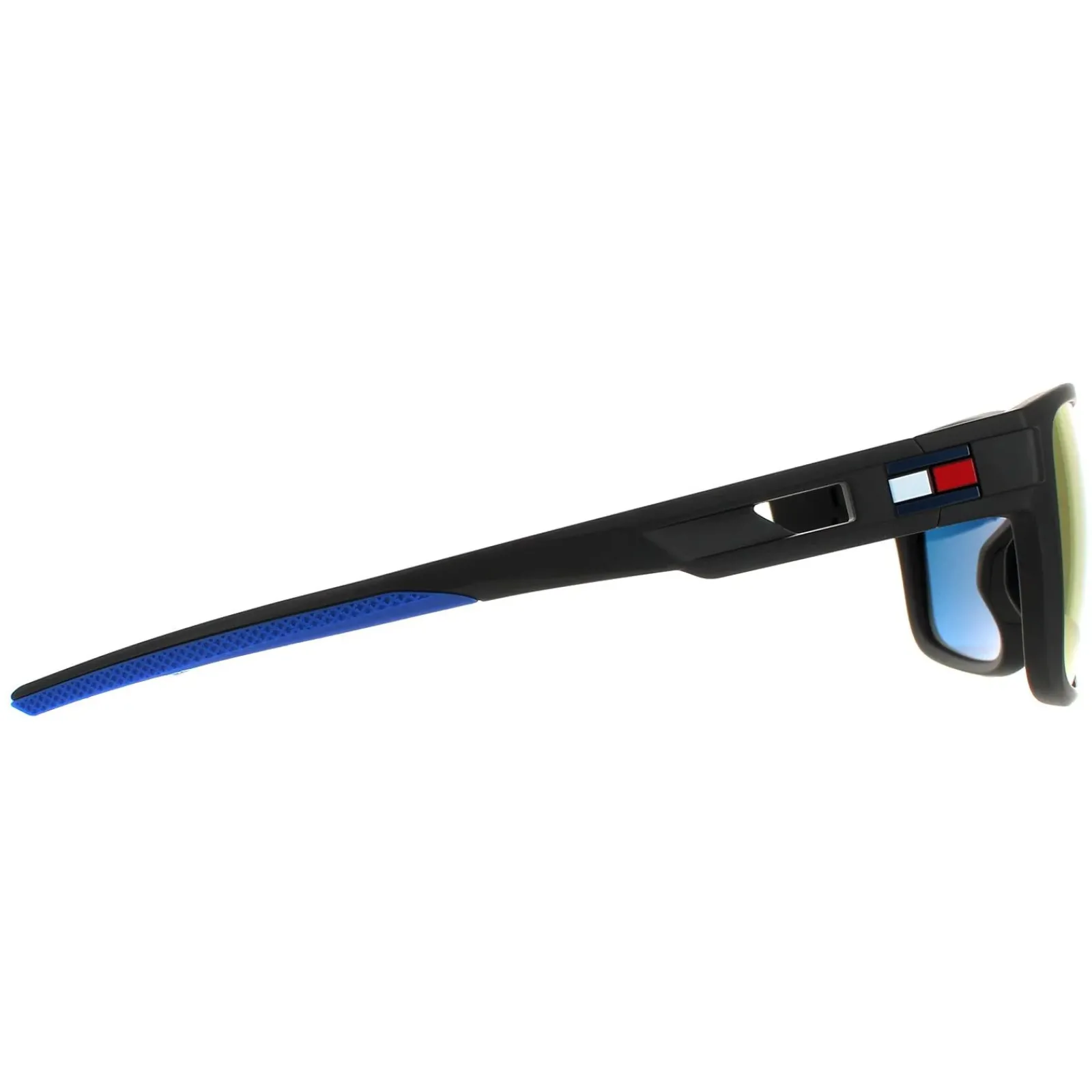Tommy Hilfiger Rectangle^Sunglasses TH 1952/S 0VK MI Matt Black Blue Orange Mirr