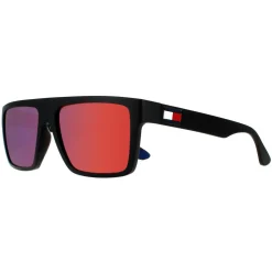 Tommy Hilfiger Rectangle^Sunglasses TH 1605/S 003 MI Matte Black Grey Infrared