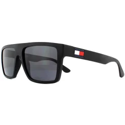 Tommy Hilfiger Rectangle^Sunglasses TH 1605/S 003 IR Matte Black Grey Blue
