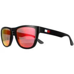 Tommy Hilfiger Square^Sunglasses TH 1557/S 807 UZ Black Red Mirror