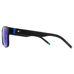 Tommy Hilfiger Rectangle^Sunglasses TH 1718/S 0VK Z0 Matte Black Blue Blue Mirro