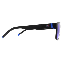 Tommy Hilfiger Rectangle^Sunglasses TH 1718/S 0VK Z0 Matte Black Blue Blue Mirro