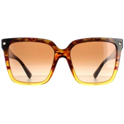 Valentino Square^Sunglasses VA4098 519013 Havana Orange Gradient Brown Gradie