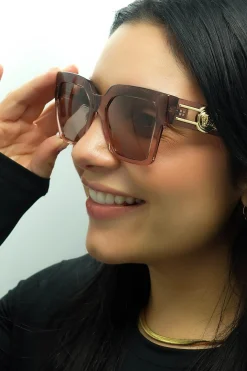 Versace Square|Versace^Sunglasses VE4458 543573 Brown Transparent Light Brown