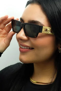 Versace Versace|Rectangle^Sunglasses VE4459 108/87 Dark Havana Dark Grey