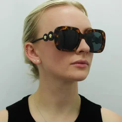 Versace Square|Versace^Sunglasses VE4434 511987 Light Havana Dark Grey