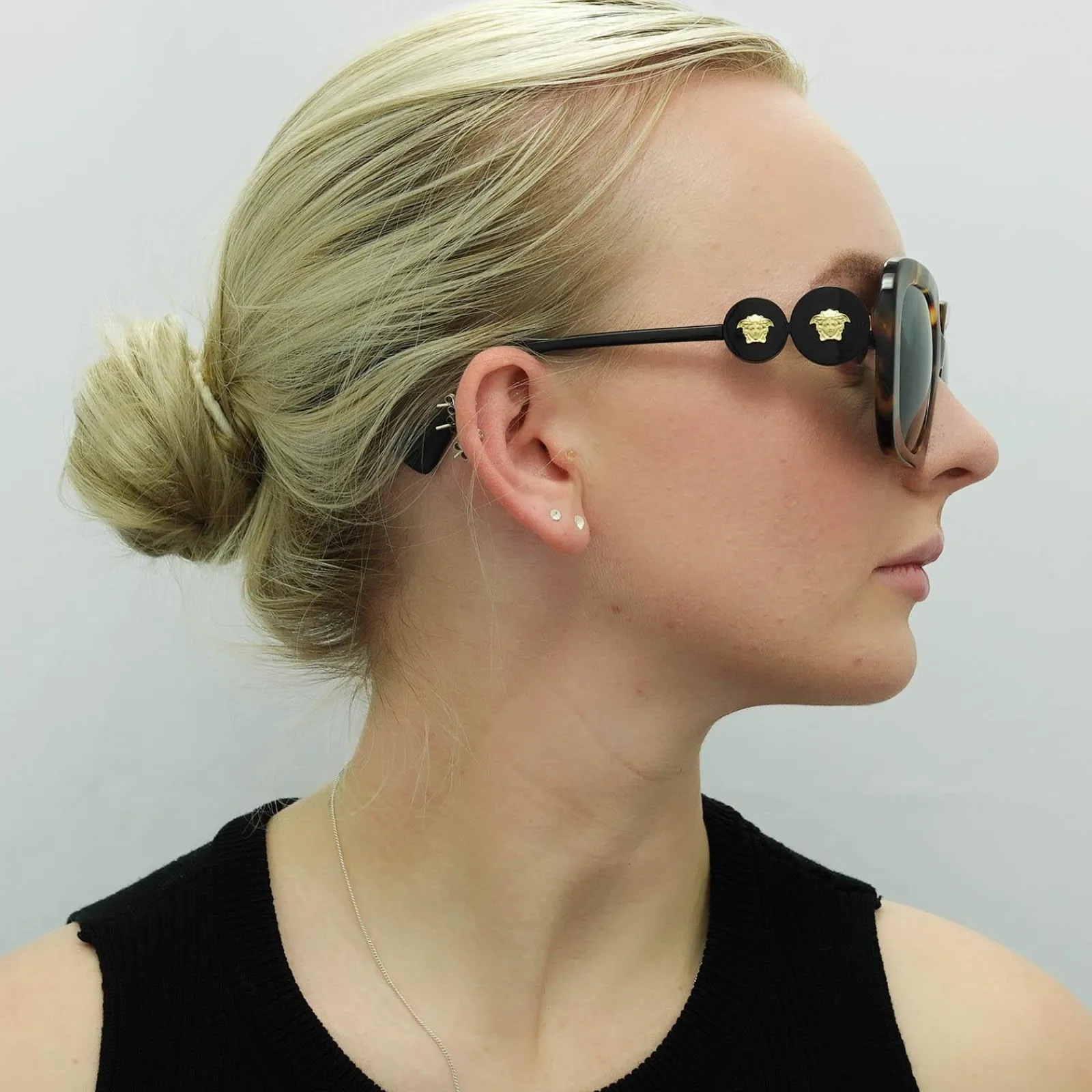 Versace Square|Versace^Sunglasses VE4434 511987 Light Havana Dark Grey