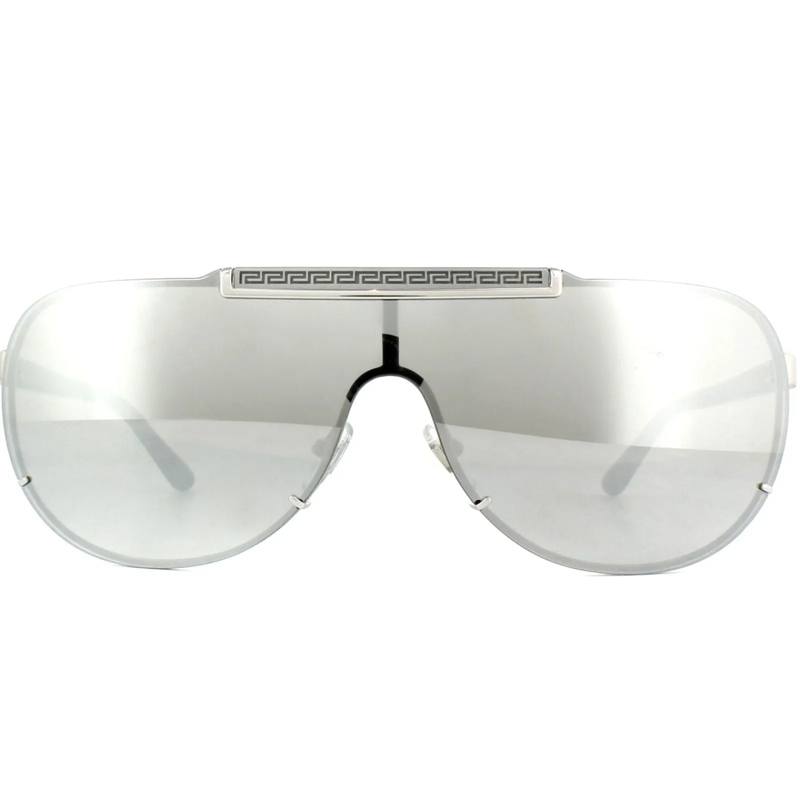 Versace Versace|Shield^Sunglasses VE2140 10006G Silver Light Grey Silver Mirror