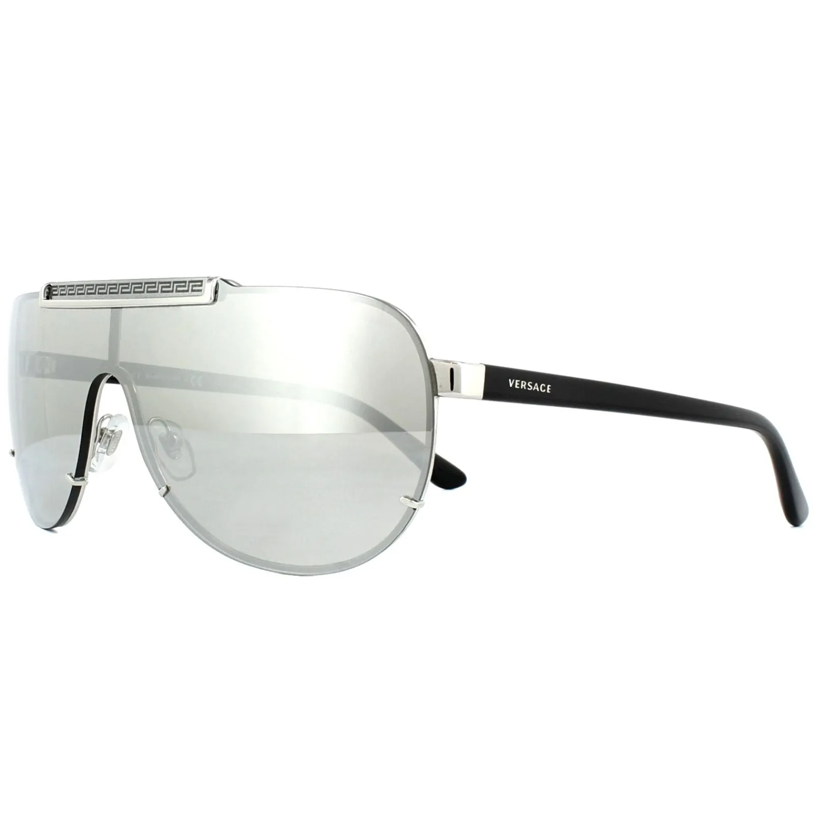 Versace Versace|Shield^Sunglasses VE2140 10006G Silver Light Grey Silver Mirror
