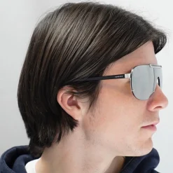 Versace Versace|Shield^Sunglasses VE2140 10006G Silver Light Grey Silver Mirror