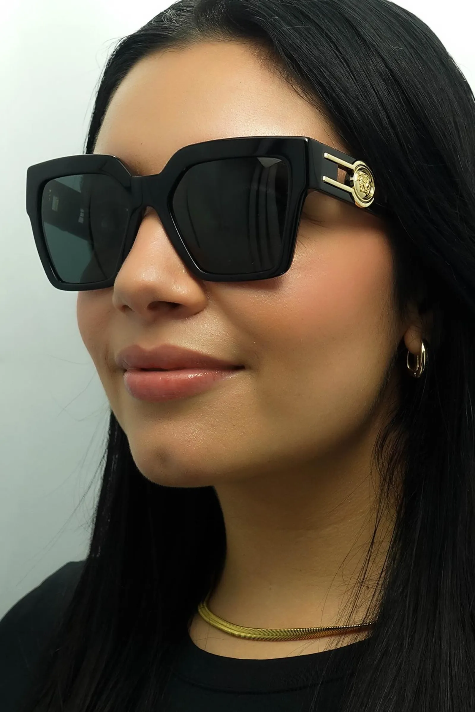 Versace Square|Versace^Sunglasses VE4458 GB1/87 Black Dark Grey