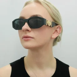 Versace Rectangle^Sunglasses VE4361 GB1/87 Black Dark Grey