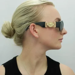 Versace Rectangle^Sunglasses VE4361 GB1/87 Black Dark Grey