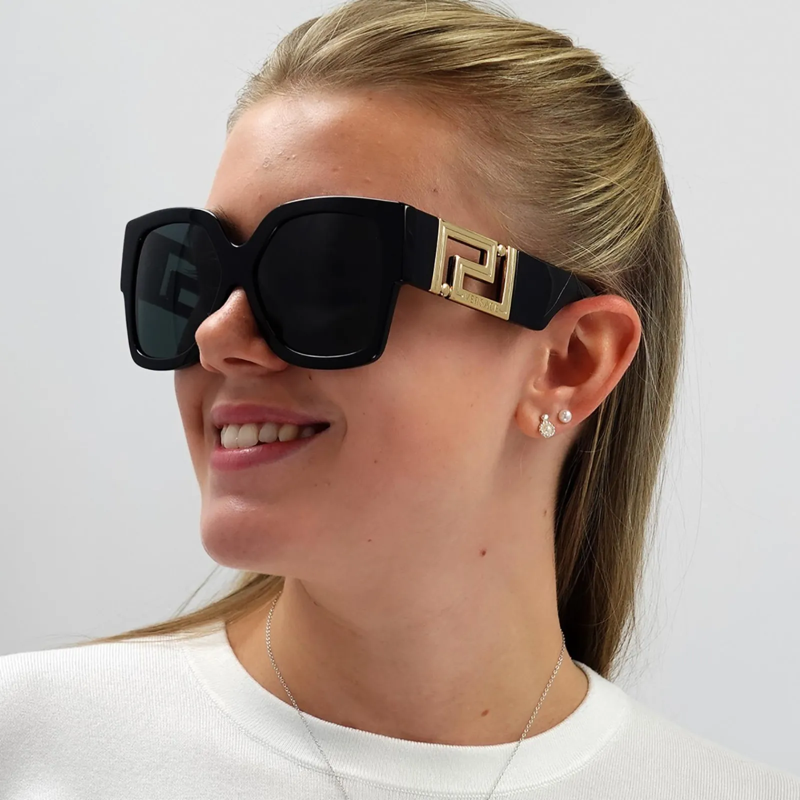 Versace Square|Versace^Sunglasses VE4402 GB1/87 Black Dark Grey