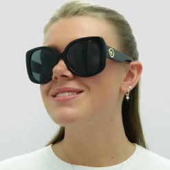 Versace Versace|Square^Sunglasses VE4387 GB1/87 Black Dark Grey