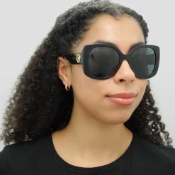 Versace Versace|Square^Sunglasses VE4387 GB1/87 Black Dark Grey
