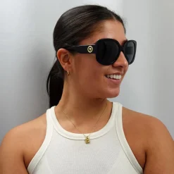 Versace Versace|Square^Sunglasses VE4387 GB1/87 Black Dark Grey