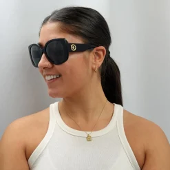 Versace Versace|Square^Sunglasses VE4387 GB1/87 Black Dark Grey