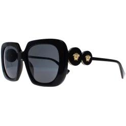 Versace Square|Versace^Sunglasses VE4434 GB1/87 Black Dark Grey
