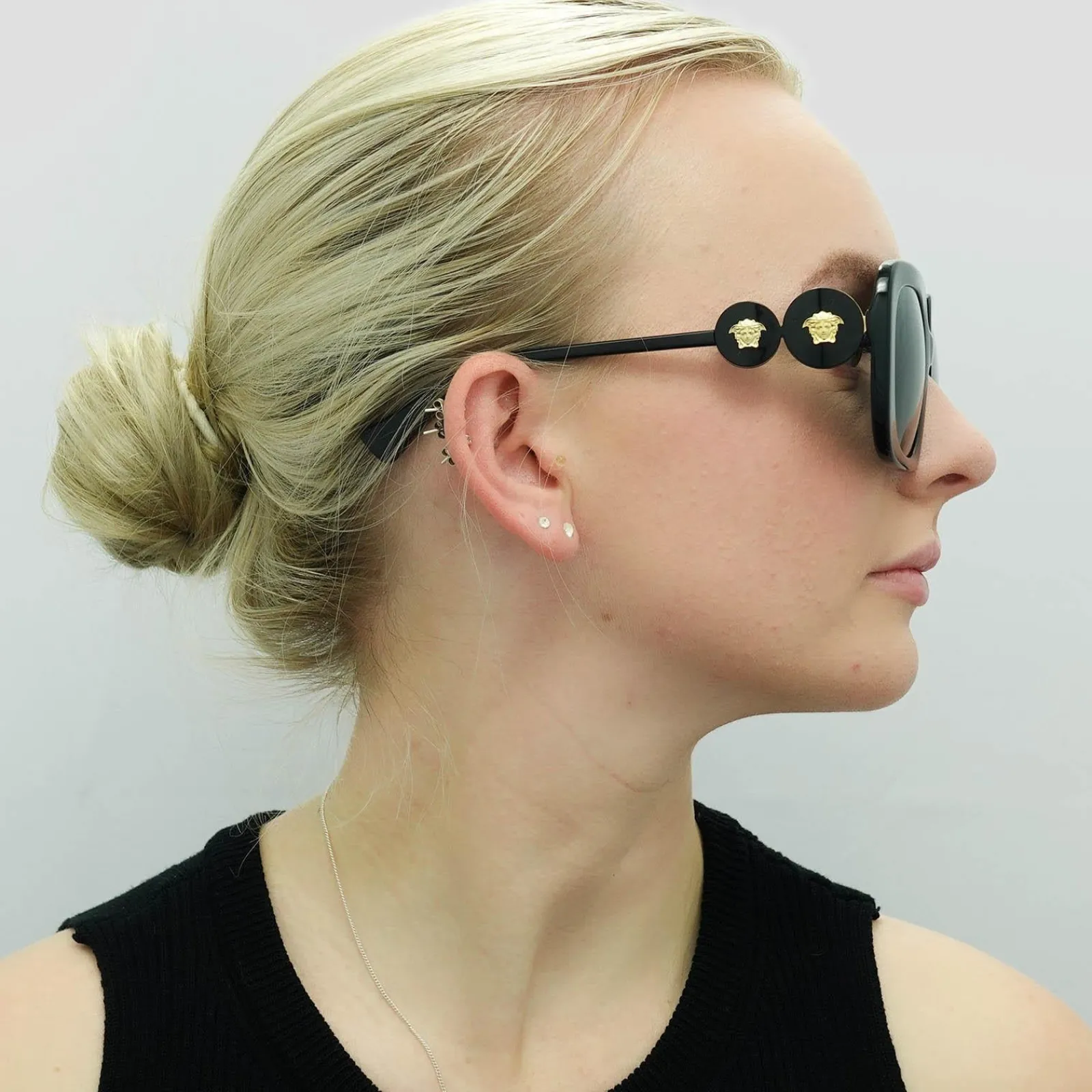 Versace Square|Versace^Sunglasses VE4434 GB1/87 Black Dark Grey
