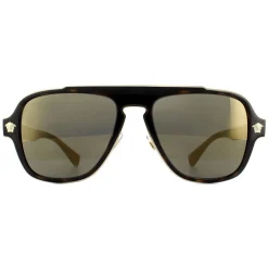 Versace Versace|Aviator^Sunglasses VE2199 12524T Dark Havana Dark Grey Mirror Gold