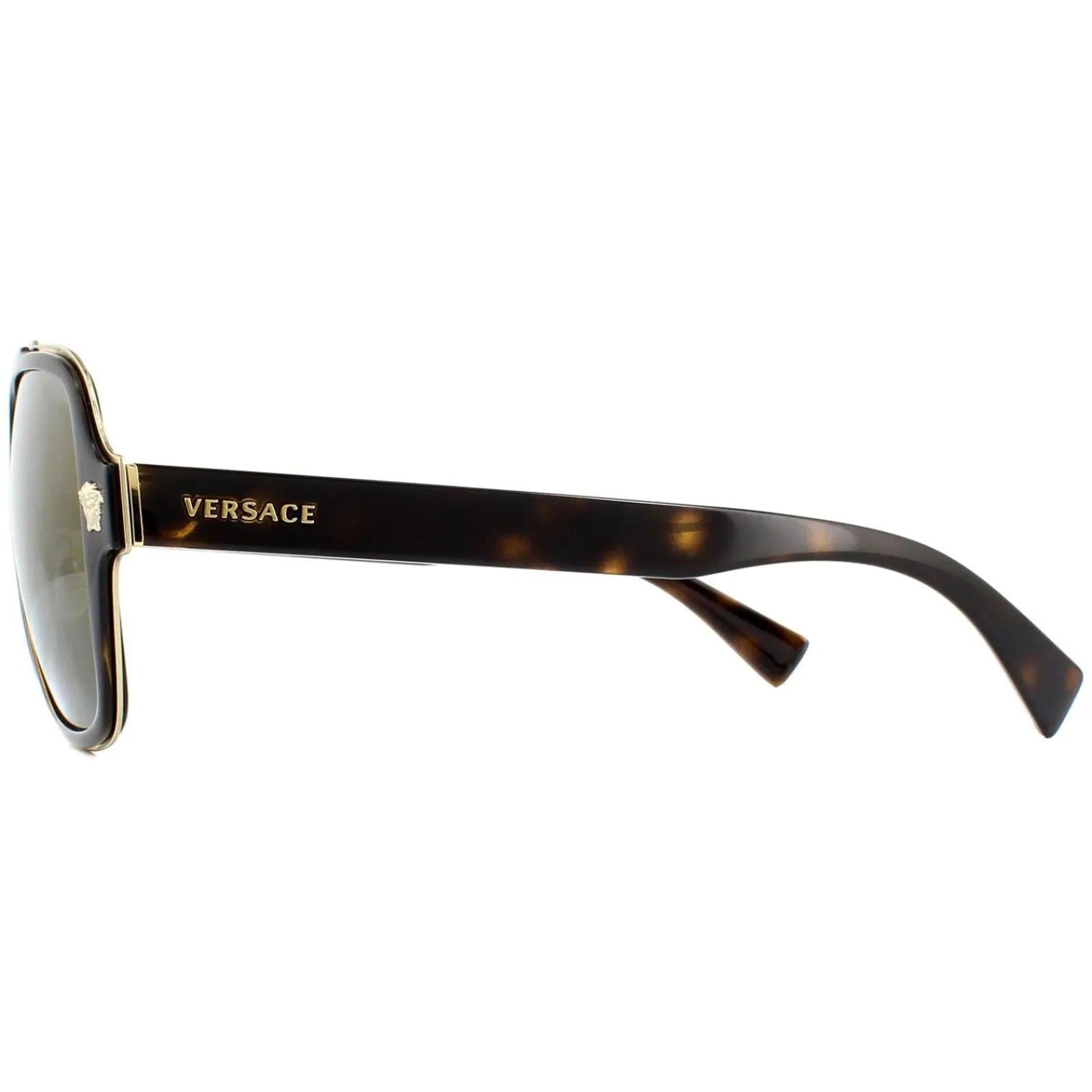 Versace Versace|Aviator^Sunglasses VE2199 12524T Dark Havana Dark Grey Mirror Gold