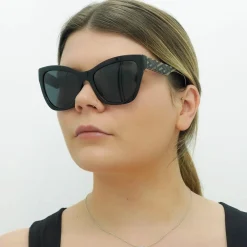 Versace Versace|Cat-Eye^Sunglasses VE4417U 535887 Black Pattern Dark Grey