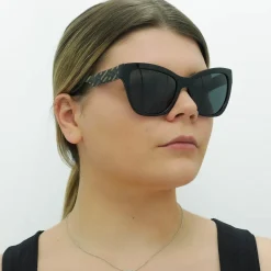Versace Versace|Cat-Eye^Sunglasses VE4417U 535887 Black Pattern Dark Grey