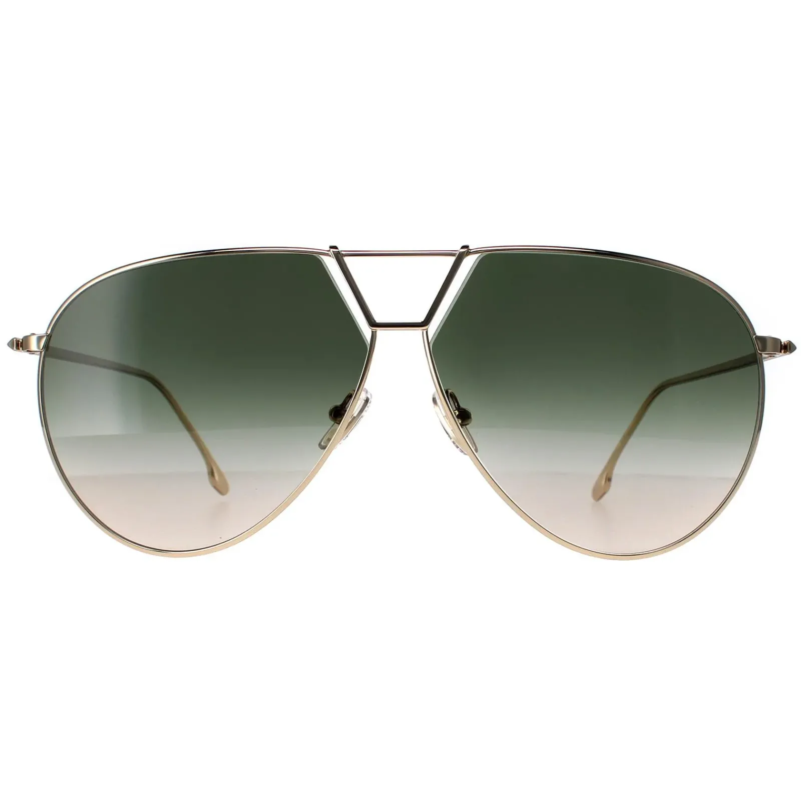 Victoria Beckham Aviator^Sunglasses VB208S 700 Gold Khaki Grey Gradient