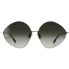 Victoria Beckham Oval^Sunglasses VB220S 713 Gold Sage Green Gradient