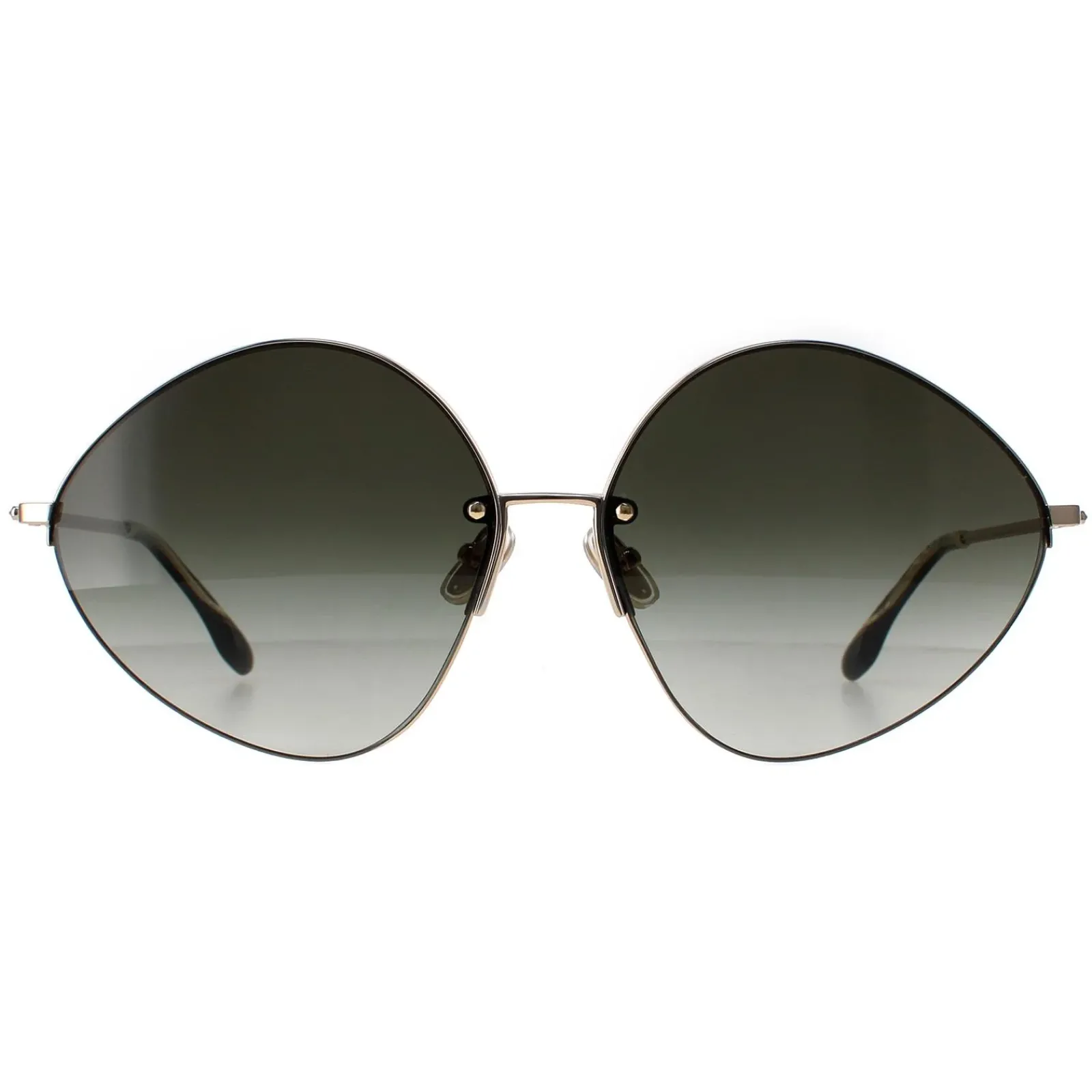 Victoria Beckham Oval^Sunglasses VB220S 713 Gold Sage Green Gradient