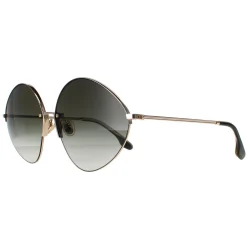 Victoria Beckham Oval^Sunglasses VB220S 713 Gold Sage Green Gradient