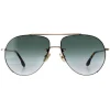 Victoria Beckham Aviator^Sunglasses VB213S 700 Gold Green Gradient