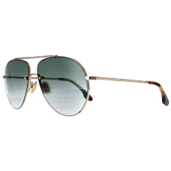 Victoria Beckham Aviator^Sunglasses VB213S 700 Gold Green Gradient