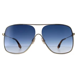 Victoria Beckham Aviator^Sunglasses VB132S 706 Gold Teal Blue Gradient