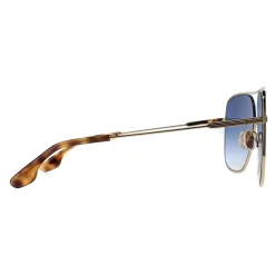 Victoria Beckham Aviator^Sunglasses VB132S 706 Gold Teal Blue Gradient
